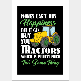 Funny Farmer designs I Tractor Happiness Gift Posters and Art